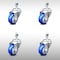 Service Caster 3 Inch SS Blue Polyurethane Wheel Swivel 1/2 Inch Threaded Stem Caster Set SCC SCC-SSTS20S314-PPUB-BLUE-121315-4 - alternate 1